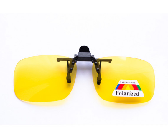 Водительские клипоны на очки с желтыми линзами